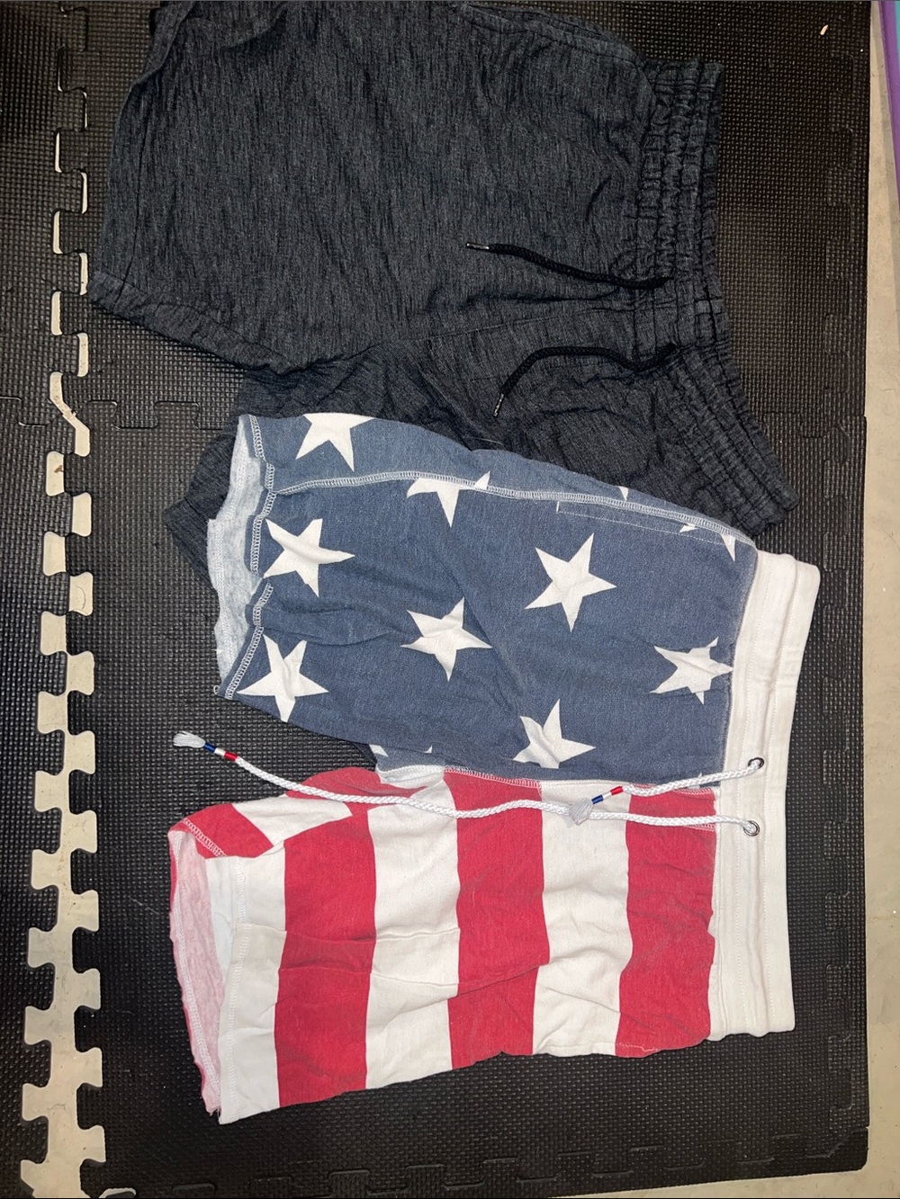 George Men’s Shorts - Black, Navy with White Stars, Red and White Stripes